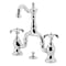 Kingston Brass Bridge Bathroom Faucet with Brass Pop-Up, Polished Chrome KS7971TX - alternate 1